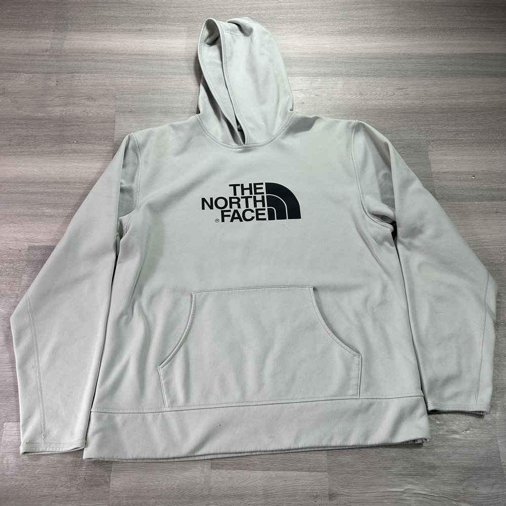 The North Face Hoodie Sweatshirt‎ Mens Large Gray Fleece Pullover Graphic Logo